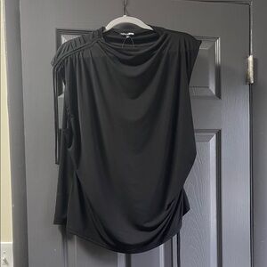 NWOT Fashion Nova Black Asymmetrical Tank Top